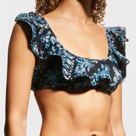 Ulla Johnson Azores Bikini Ruffle Top XL $175 - Picture 1 of 4